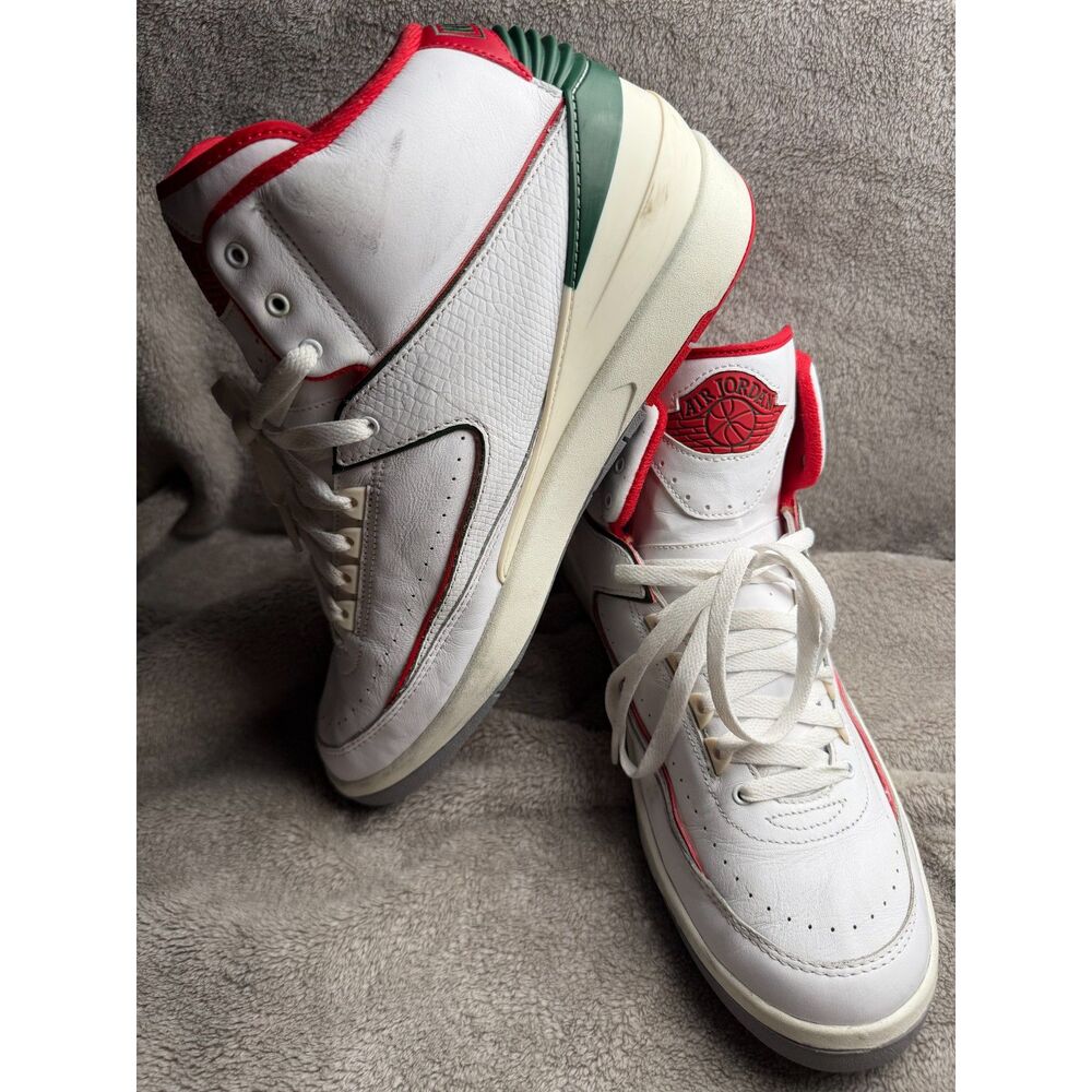 Nike Air Jordan 2 Retro Origins Christmas Fire Red - Size 13 (DR8884-101)